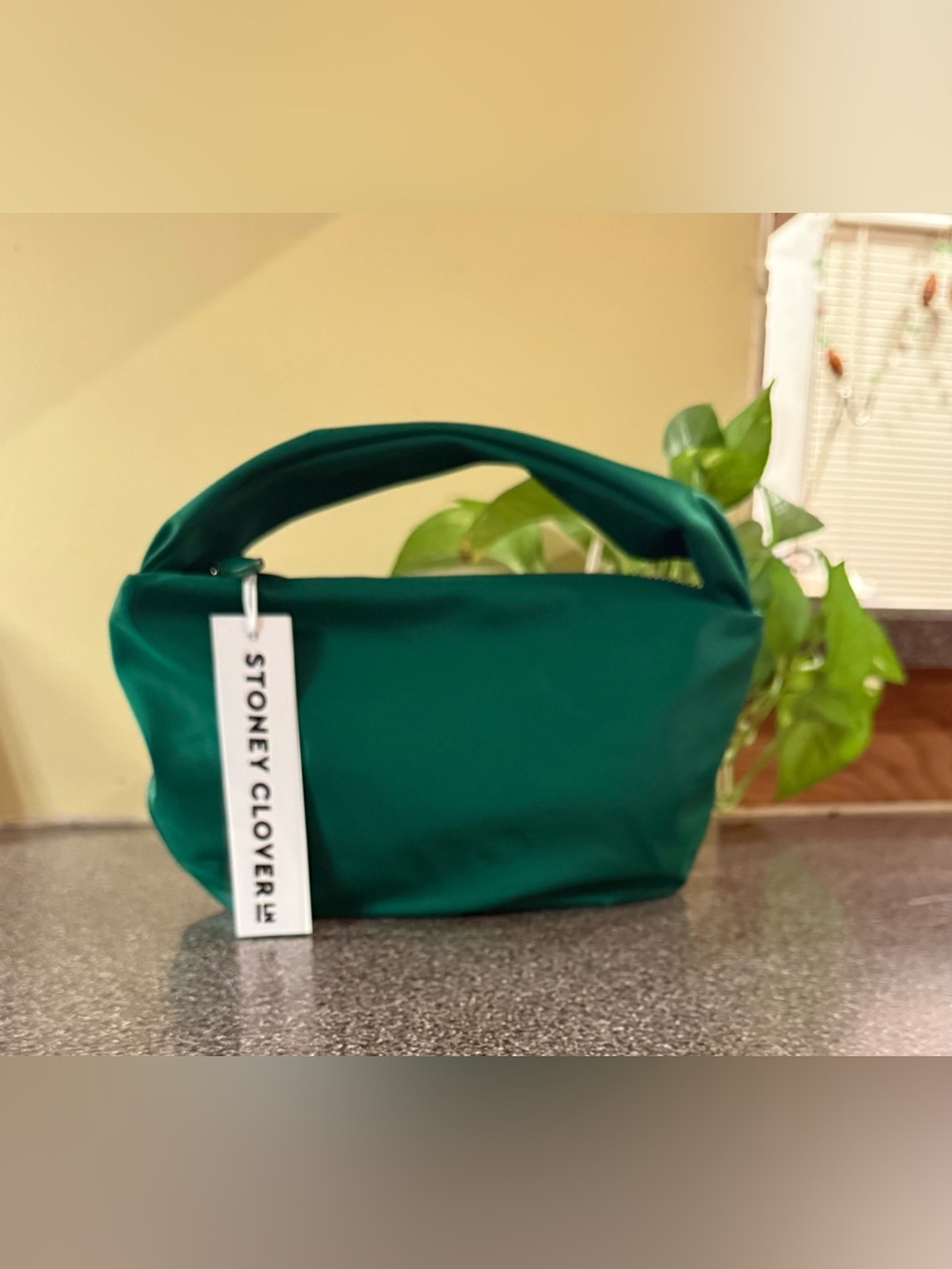 NWT Stoney Clover Lane Nylon Round Handle Pouch Bag - Emerald Green
